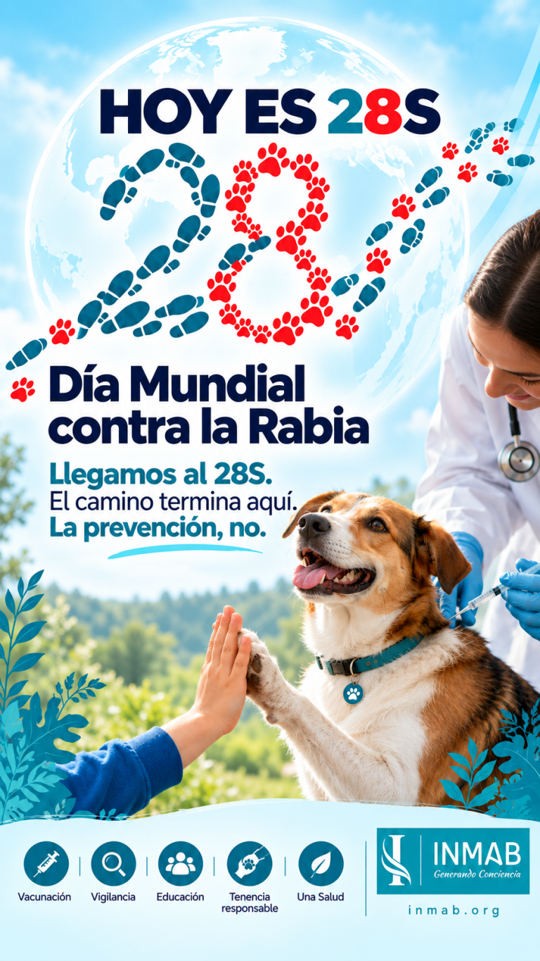 Campaña INMAB por el Día Mundial contra la Rabia 2026: vacunación, vigilancia, educación, tenencia responsable y Una Salud.