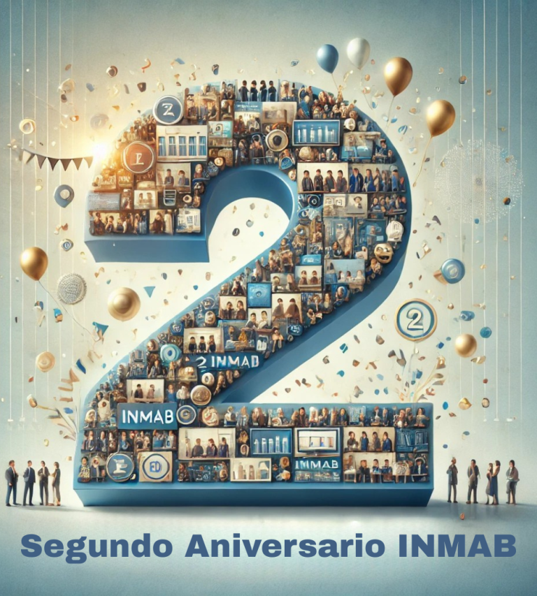 Imagen conmemorativa del segundo aniversario de INMAB, celebrando dos años de trabajo y comunidad