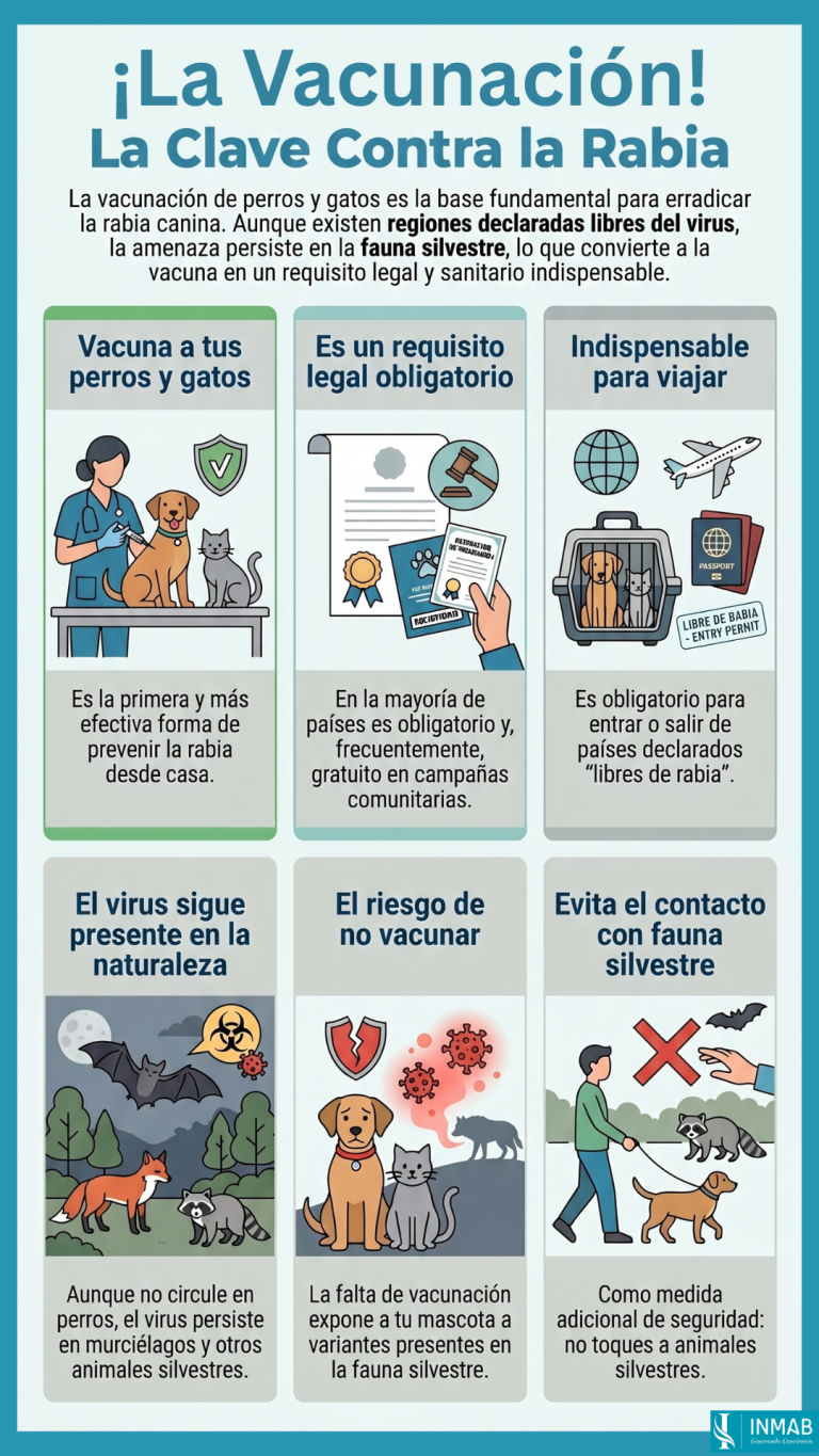 Vacunar perros y gatos es clave para prevenir la rabia y proteger la salud pública frente a una enfermedad mortal.