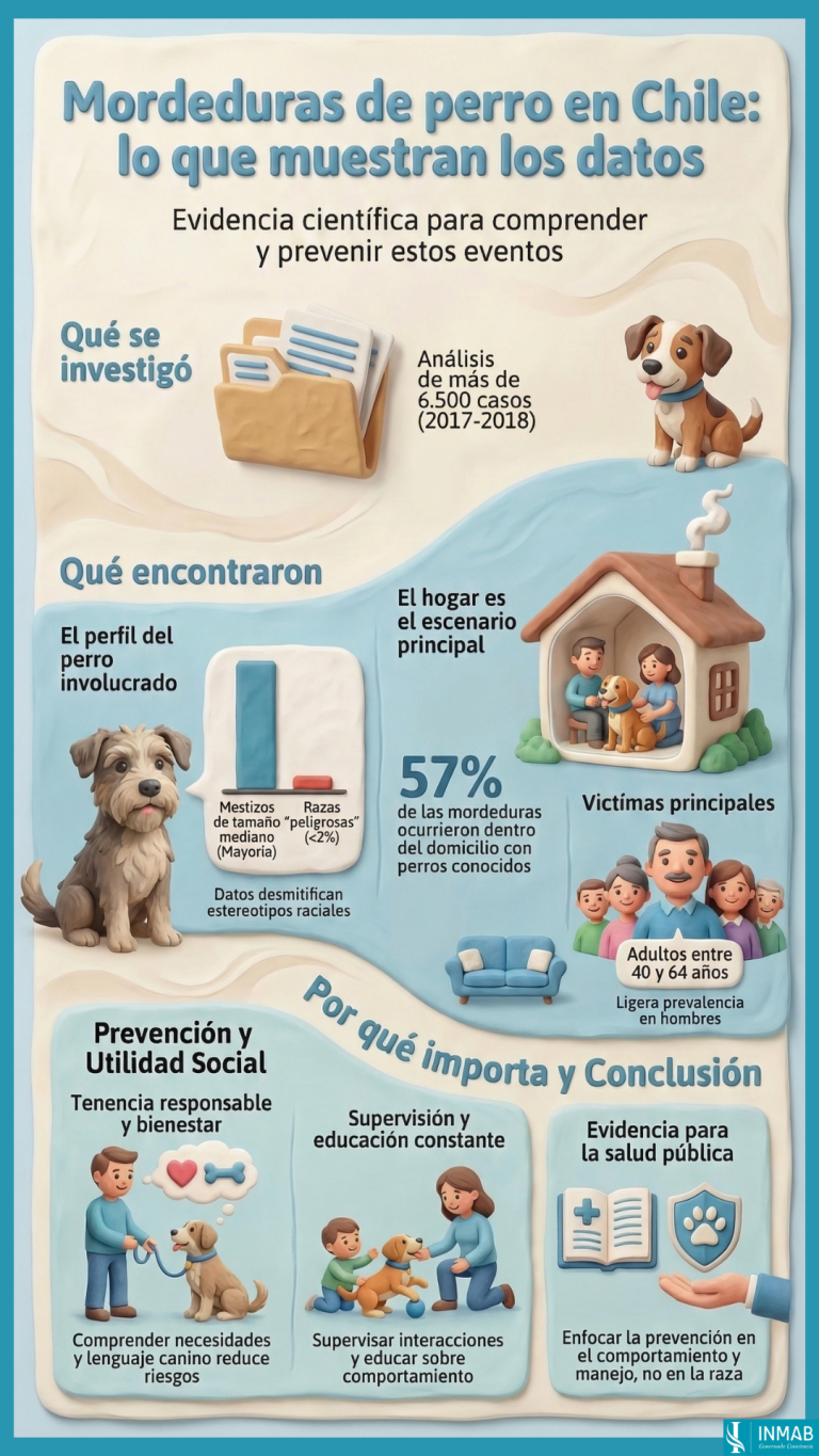 Infografía sobre el impacto económico de mordeduras de animales, destacando que el 91% del coste lo asume el sistema de salud