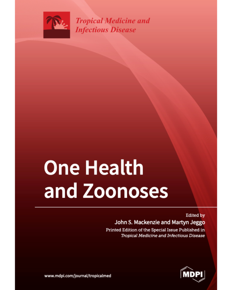 Portada del libro "One Health and Zoonoses", sobre enfermedades zoonóticas y su impacto en la salud global.