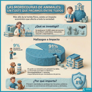 Infografía sobre el impacto económico de las mordeduras y la importancia de prevenirlas para reducir sus costes